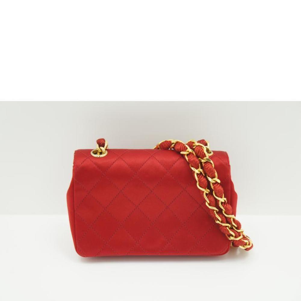 Chanel Satin Bag Chain Mini Shoulder Matelasse